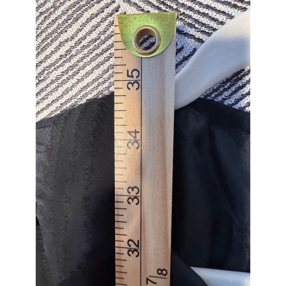 Badgley Mischka Black Sleeveless Pleated Neck Sheath Dress Size L - Picture 7 of 9